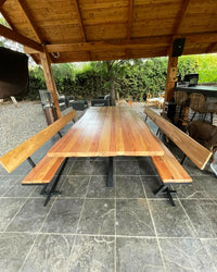 Mesa comedor Antu y Bancas con Respaldo