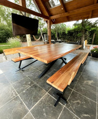 Mesa comedor Antu y Bancas con Respaldo