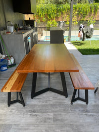 Mesa Comedor Roble Bardot con Bancas