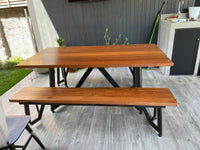 Mesa Comedor Roble Bardot con Bancas