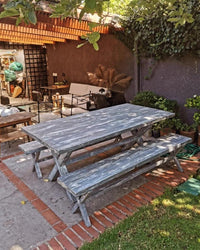 Mesa Terraza Roble Gris Albayalde