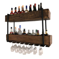 Bar de Cajones de Madera de Demolición combinados con fierro que optimizan tu espacio. 110 cm de ancho, 60 cm de altura y 20 cm de fondo.