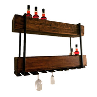 Bar de Cajones de Madera de Demolición combinados con fierro que optimizan tu espacio. 110 cm de ancho, 60 cm de altura y 20 cm de fondo.