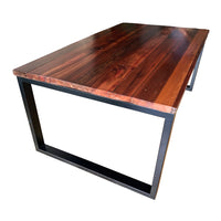 Mesa Comedor. El Fierro al ser más amplio armoniza con la madera de demolición y se crea un todo con muchísima personalidad. Ideal para quienes gustan de amplitud a la hora de usarla.