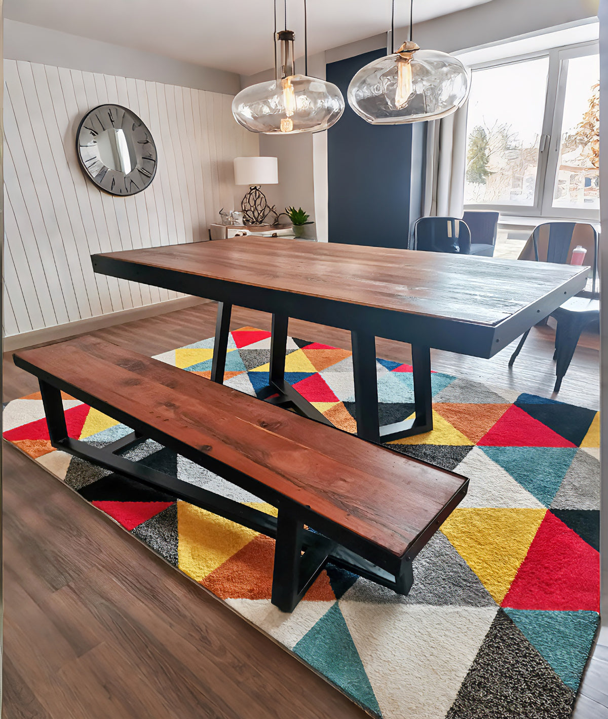 Mesa Comedor Roble Pañilhue con Bancas