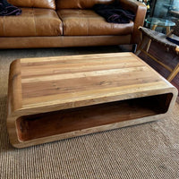 mesa de centro roble macizo artesanal diseño moderno chile nowü hogar