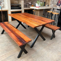 Mesa Comedor Roble Fierro X