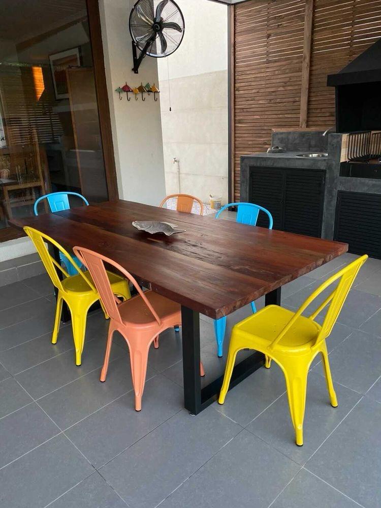 Mesa Comedor Fierro Cuadrada