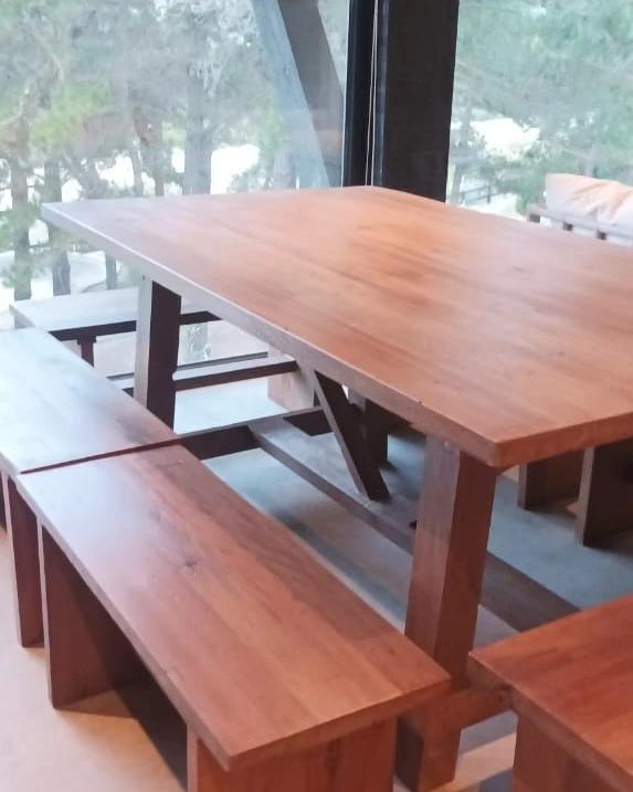 Mesa Comedor Pellín Cuadrada con bancas