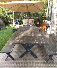 Mesa Terraza Roble Gris Albayalde