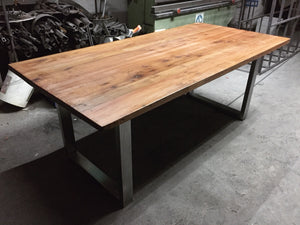 Metalic Iron Oak Table