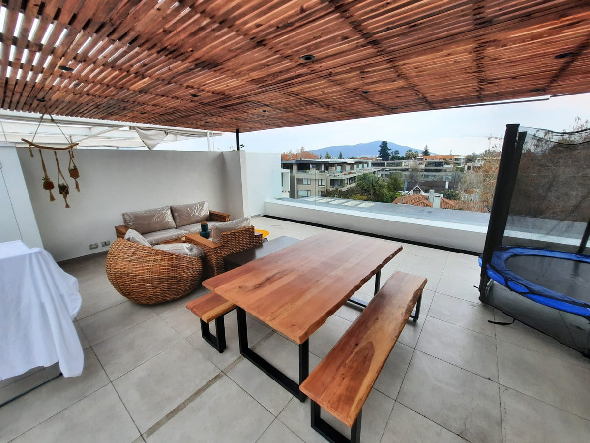 Mesa Comedor Roble Crudo Cuadrado con Bancas