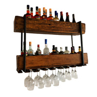 Bar de Cajones de Madera de Demolición combinados con fierro que optimizan tu espacio. 110 cm de ancho, 60 cm de altura y 20 cm de fondo. 