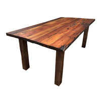 Mesa Comedor Clásica en Roble de demolición. Calidad y detalles vistosos creados por Artesanos Chilenos.